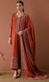 Batik 3PC (Unstitched) Embroidered Dhanak Shirt With Embroidered Dhanak Shawl - GKA2608