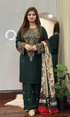 Jazmin - 3PC (Unstitched) Fully Embroidered Dhanak Suit With Printed Shawl - GKA2625