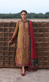 Hussain Rehar - 3PC (Unstitched) Embroidered Dhanak Suit With Embroidered Shawl - GKA2632