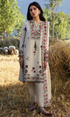 Zaha 3PC Embroidered Dhanak Suit - GKA2640