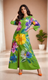 Nisa - 3PC (Unstitched) Printed Lawn Suit - GKA