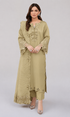 Nadia Farooqi - 3PC (Unstitched) Lawn Embroidered Suit (Olive Green) - GIR604