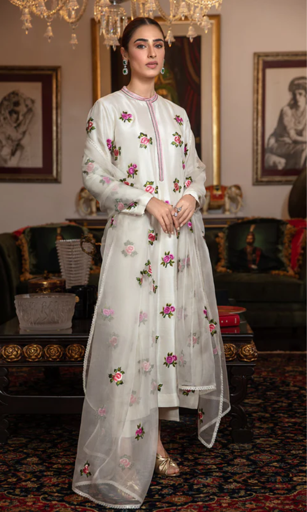 Bareeze - 3PC (Unstitched) Embroidered Shamoz Silk Suit