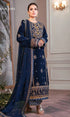 Asim Jofa - 3PC (Unstitched) 9000 Micro Velvet Embroidered Suit