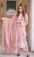 Aneela's -  3PC (Unstitched) Embroidered Sequence Chickenkari Lawn Suit - AN101