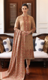 Bareeze - 3PC Embroided Dhanak Shirt With Embroided Dhanak Shawl - GKA7522