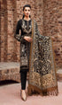 Maria.B - 3PC Heavy Embroidered Dhanak Suit With Printed Wool Shawl - GKA7528